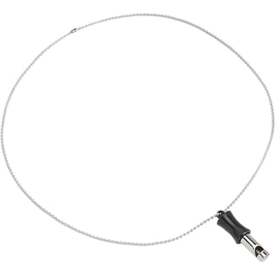 Ademhalingsangstketting voor Ontspanning Kalmeren Ademhalingsoefeningstool Staal Blaasbaar Meditatie zwart