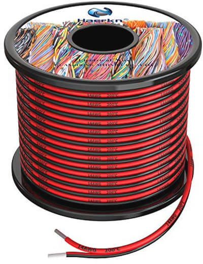 Siliconen elektrische draad 14 AWG 2 x 2,0 mm² - Hoge temperatuur, zuurstofvrij, vertind koper, 16 meter