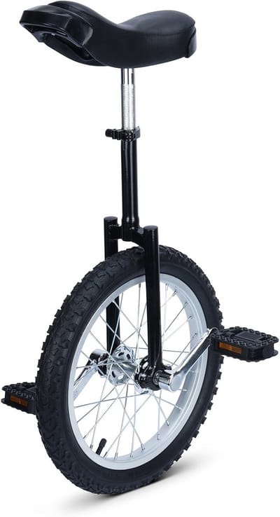 Eenwieler 16 inch voor kinderen en volwassenen, in hoogte verstelbare loopfiets training