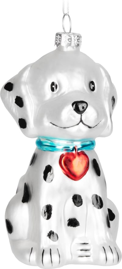 BRUBAKER Dalmatiër - Handgeschilderde Glazen Kerstbal - Handgeblazen Kerstversiering - Grappige Kersthanger - Kerstboom Decoratie - 11,5 cm