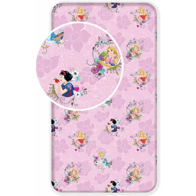 Disney Princess Pink - Hoeslaken - Eenpersoons - 90 x 200 cm - Multi