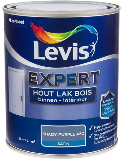 Levis - Expert Hout Lak Binnen Satin Mix - Shady Purple A50 - Mengverf - 1 L