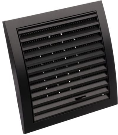 Ventilatierooster met insectenbescherming - Afsluitrooster schuifregelaar - Luchttoevoer regelen - Geïntegreerd insectengaas - Ø 125 mm - Antraciet