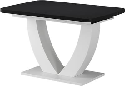 Vicco Eettafel Fenaro, Zwart/Wit, 120-160 x 80 cm Uitschuifbaar