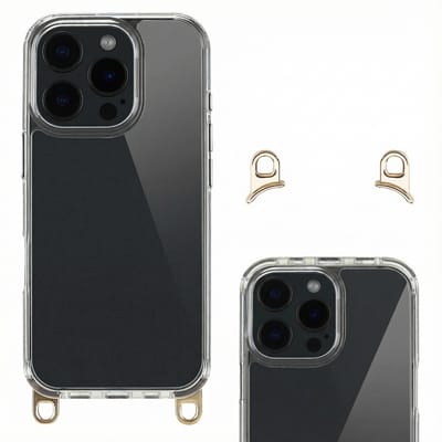 Selencia Hoesje met Afneembare Haakjes voor Koord - Geschikt voor Apple iPhone 16 Pro