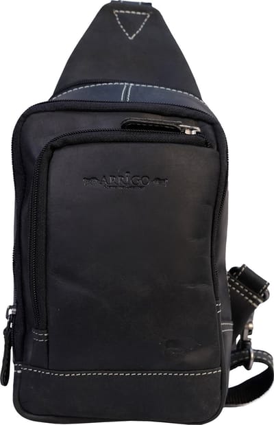 Crossbodytas Dames - Crossbodytas Heren - Slingbag - Crossbody Bag Zwart - Arrigo - 065B