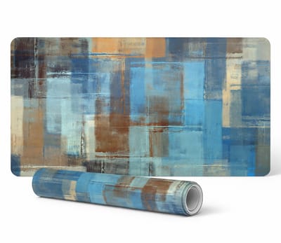 Antislip bureauonderlegger met abstract rechthoekig patroon 90x45 cm