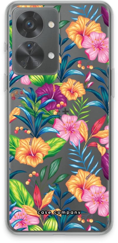 Case Company® - Hoesje geschikt voor OnePlus Nord 2T hoesje - Tropisch 2 - Soft Cover Telefoonhoesje - Bescherming aan alle Kanten en Schermrand