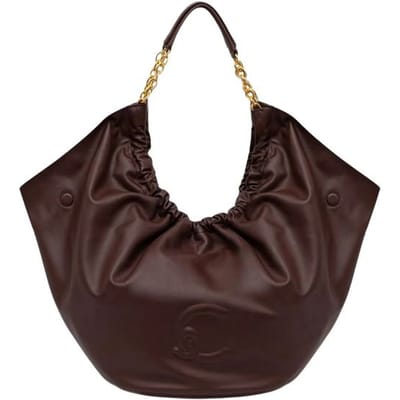COCCINELLE Leren schoudertas shopper Smash Handbag Smooth Leather Berry donkerpaars