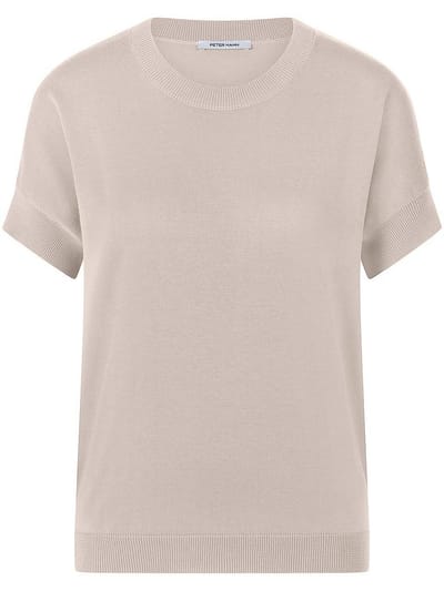 Trui ronde hals 100% SUPIMA®-katoen Van Peter Hahn beige