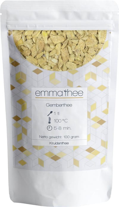 Gemberthee 100 Gram - Losse Thee - Puur & Natuurlijk - Pittig & Verwarmend