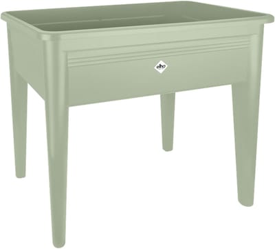 Elho Green Basics Kweektafel XXL 75 - Kweekbak op Poten - 100% Gerecycled Plastic - L 36.5 x W 75.5 x H 65.1 cm - Steengroen