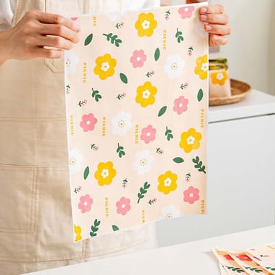 Famanu – Sandwich-wrap papier 50 vellen, waspapier voor hamburgers en broodjes, ideaal voor feestjes en catering