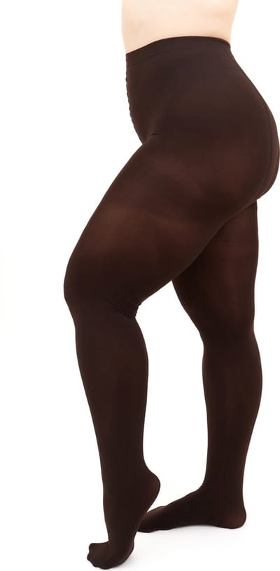 Giulia - Positive Micro 3D 70den Panty (enkel in grote maten) - Donker Bruin - 2XL