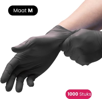 Nitril Handschoenen Poedervrij Maat M – Medische Wegwerphandschoenen – 1000 Stuks