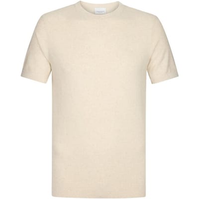 T-shirt van katoenen-linnenmix