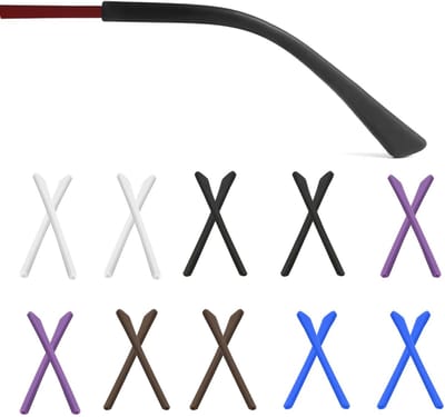 Dailygoods- Brilpootje Siliconen - 10 Paar Antislip - Oorkussens - Reparatieonderdelen - Vervangstukken - Geschikt voor Metalen Zonnebrillen - Brilbescherming