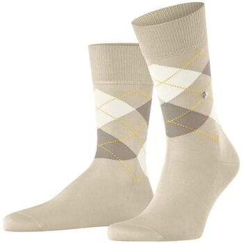 Burlington Manchester gedessineerd katoen sokken heren beige - maat 40-46