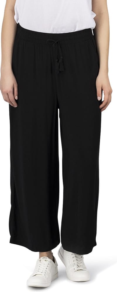 DENIMFY Dames Chino Broek DFKate regular/straight Zwart M Volwassenen Palazzobroek / Zomerbroek dames