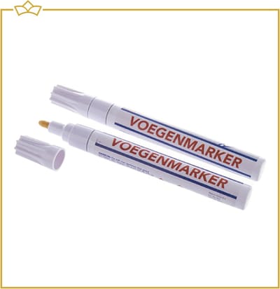 ATTREZZO® Voegenstift - Voor witte Voegen - set van 2 - Voegstift - Voegenmarker - Voegmarker