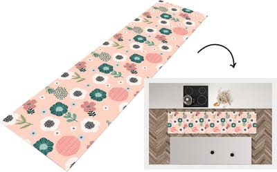 Keukenloper - Loper keuken - Patronen - Bloemen - Planten - 200x50 cm - Keukenloper vinyl