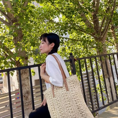 Ronde Geweven Stro Tas voor Dames - Zomerse Strandtas en Reistas in Boho Stijl