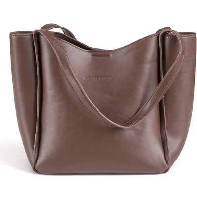Vivisence Handtas Kunstleer Organizer Compact Damesmode Handtas Voor Dagelijks Gebruik, Bruin, één maat