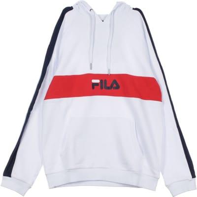 Jeremy Bright White/zwarte Iris/true Red lichtgewicht herensweatshirt met capuchon