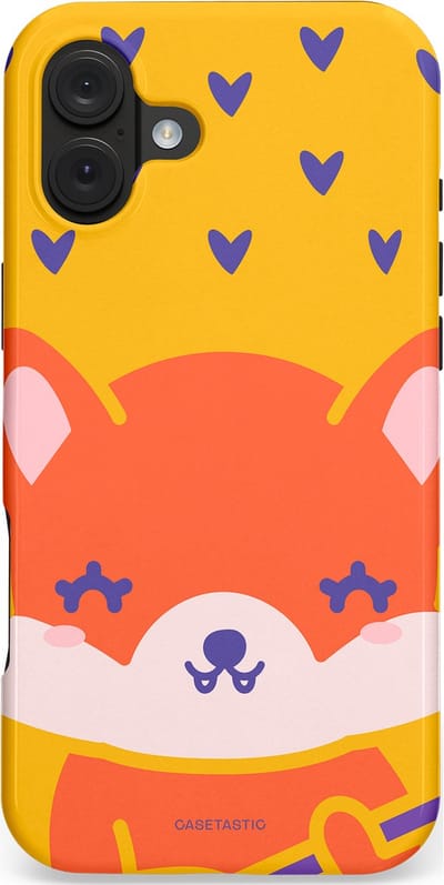 Casetastic hoesje geschikt voor Apple iPhone 16 Plus - MagSafe - Dubbellaagse bescherming - Vossen beat - Fashion Case - Geel Oranje Wit