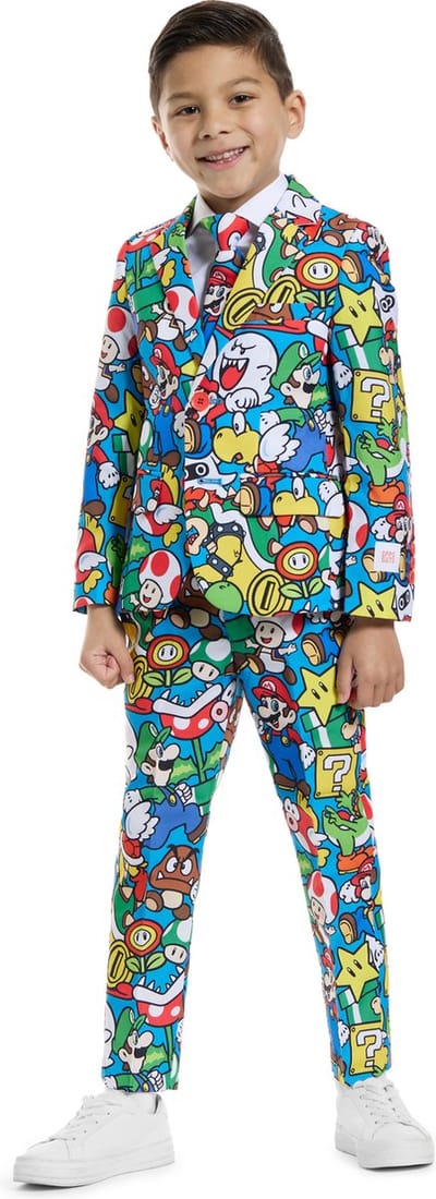 OppoSuits Super Mario™ - Jongens Carnavals Pak - Nintendo - Gekleurd - Maat EU 98/104