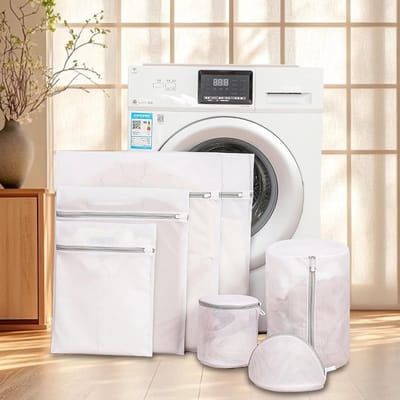Set van 7 Duurzame Wasnetten voor de Wasmachine, Herbruikbare Reiszak, Delicate Mesh Zakjes voor Ondergoed, Bescherming voor Lingerie en Sokken