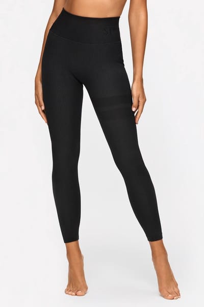 Stronger - Rib Seamless Legging - Dames - Zwart - Maat XS