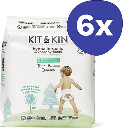 Kit & Kin Luierbroekjes - Maat 6 XL (6x 18 stuks)