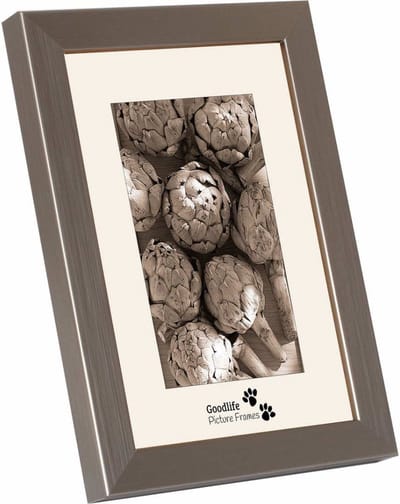 Houten Fotolijst Piano Staal Geborsteld-29,7X42 (DIN A3) - Helderglas - Breedte profiel is 30 mm - Goodlife Picture Frames
