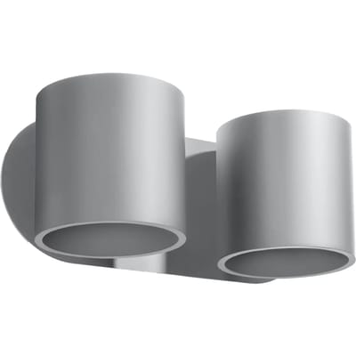 Sollux Lighting Wandlamp Orbis - G9 - grijs - aluminium - 10x26x12cm
