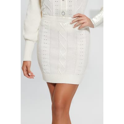 GUESS  Eco Brielle Skirt Swtr Cream White Taglia: S | Minigonne Outlet | Donna | Bianco