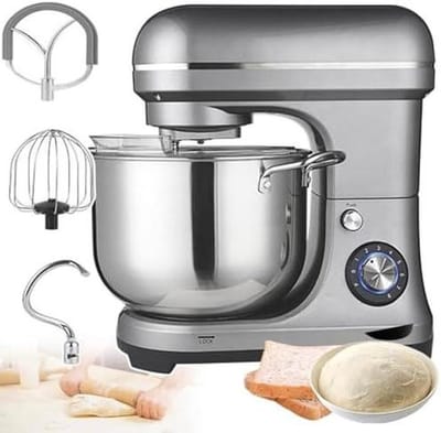 Keukenmixer - Deegmachine - Bakken en Koken - 10 Liter Kom - 2000W Vermogen - Zilver