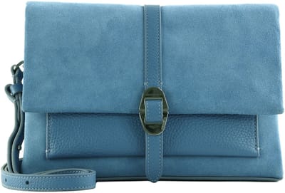 COCCINELLE Leren Schoudertas Dorian Suede Handbag Azul / Azul Blauw