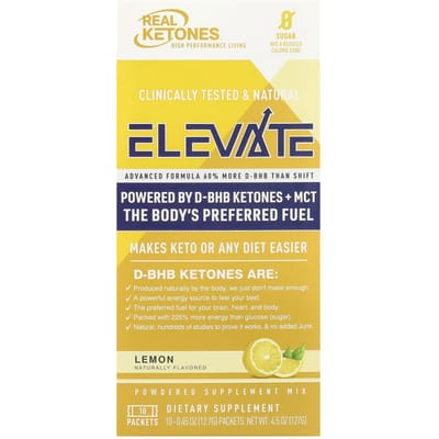Cétones Réels, Elevate, Citron, 10 sachets, 0,45 oz (12.7 g) chaque