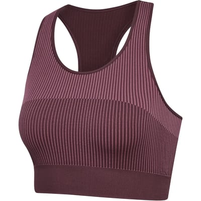 Hummel Dames Tanktop Zonder beugel Ronde hals Strepenstructuur Training