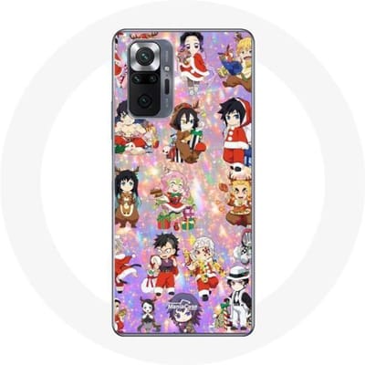 Coque pour Xiaomi Redmi Note 10 Pro Demon slayer merry christmas affiche le cadeau de noël