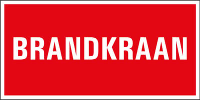 Brandkraan sticker 100 x 50 mm