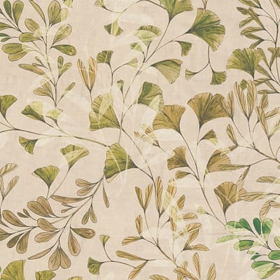 ELEGANTE BLADEREN BEHANG | Botanisch - Creme Groen Beige - A.S. Création Anna D'Andrea