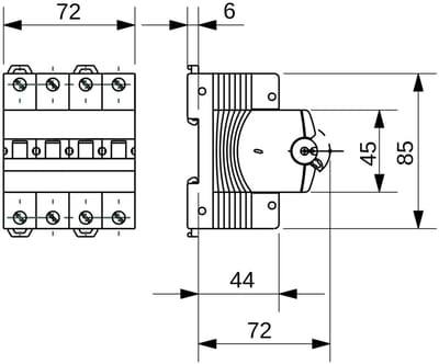 Gewiss MCB 4P B20 6KA 4M