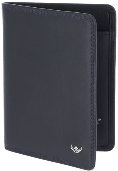 Golden Head Leren identiteitskaarthoesje Polo RFID Protect Ausweisetui 4480 Marineblau donkerblauw