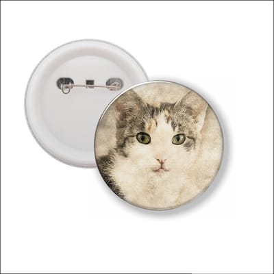 Button Met Speld - Kat