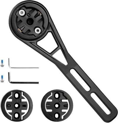 Fietscomputer Houder - Nylon Fietsbeugel - Racefiets Navigatie - 3 Verwisselbare Bases - 15 x 8 x 3.1 cm - Zwart