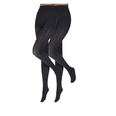 Sarlini - Dames kabel - Modal panty - 2-Pak - Marine Blauw / S/M