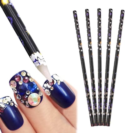 5 Stuks Nail Rhinestone Pickers, Wax Pencils voor Manicure, Perfect voor DIY Nagelverzorging en Decoratie