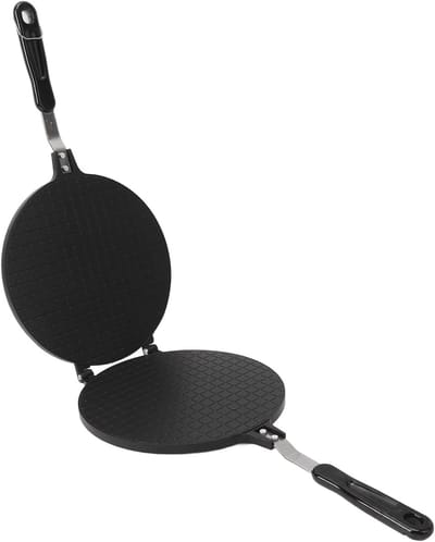 Ijshoorntjesmaker - Wafelkegelmaker Loempiavorm - Desserts Maken - Antiaanbaklaag - 45D x 24W x 4H cm - Glanzend